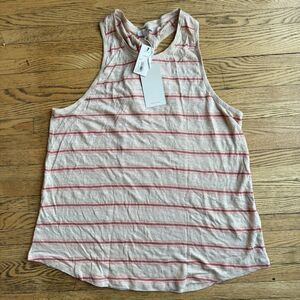 Joie Rayson Tank Top Womens Large 100% Linen Flax Racerback Beach Coastal Granny